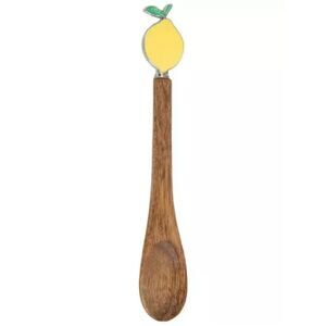 New Market Square Lemon Mini Wood Spoons 4 pc